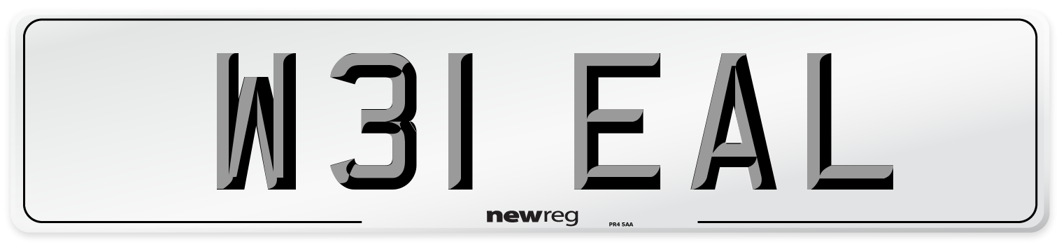 W31 EAL Number Plate from New Reg